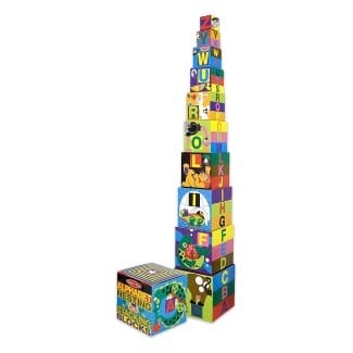 Melissa & Doug Deluxe 10-Piece Alphabet Nesting and Stacking Blocks