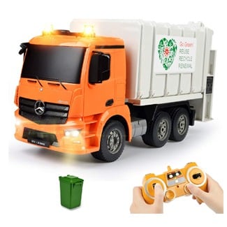 DOUBLE E Benz Licensed Remote-Control Garbage Truck
