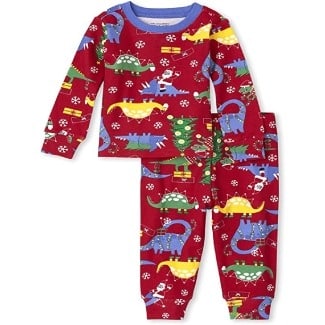 Cotton Christmas Dino PJs