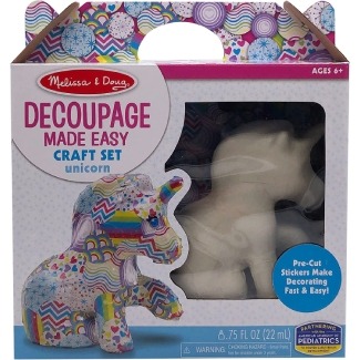 Melissa & Doug Decoupage Made Easy Unicorn Paper Mache Craft Kit with Stickers — $