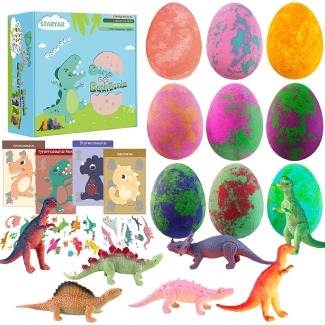 Organic Dinosaur Egg Bath Bombs with Surprise Toys Inside