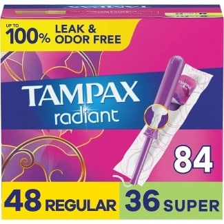 Tampax Radiant Tampons Duo Pack with LeakGuard Braid 